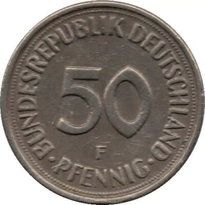50 pfennig - Alemanha - 1980 F