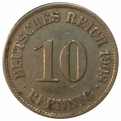 10 pfennig - Alemanha - 1908 A