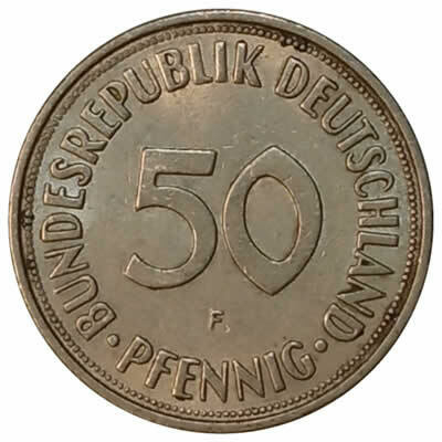 50 pfennig - Alemanha - 1950 F