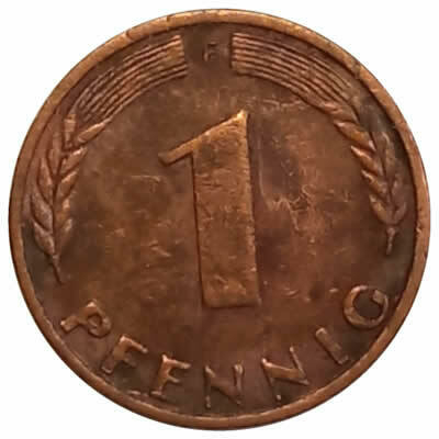 1 pfennig - Alemanha - 1966 F