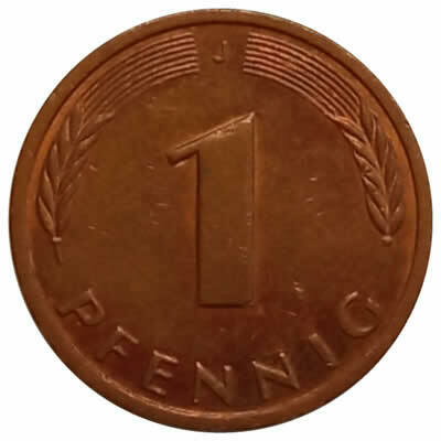 1 pfennig - Alemanha - 1986 J