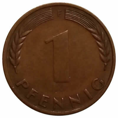 1 pfennig - Alemanha - 1970 F