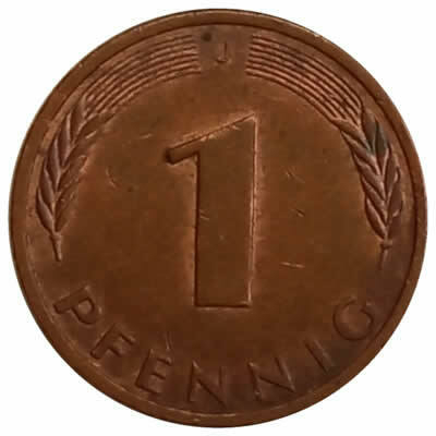 1 pfennig - Alemanha - 1978 J