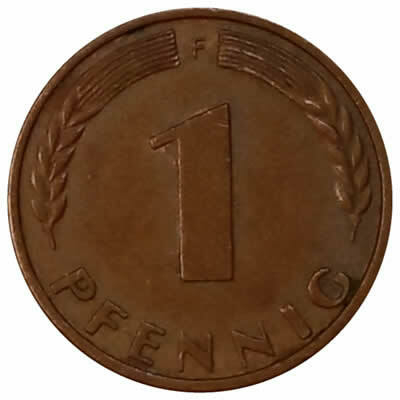 1 pfennig - Alemanha - 1950 F