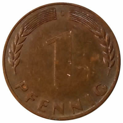 1 pfennig - Alemanha - 1950 G