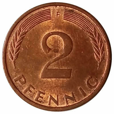 2 pfennig - Alemanha - 1971 F