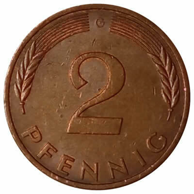 2 pfennig - Alemanha - 1979 G
