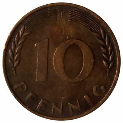 10 pfennig - Alemanha - 1971 F