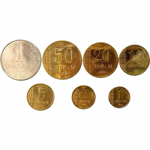 Set com 7 moedas - Tajiquistão - 2011 - comprar online
