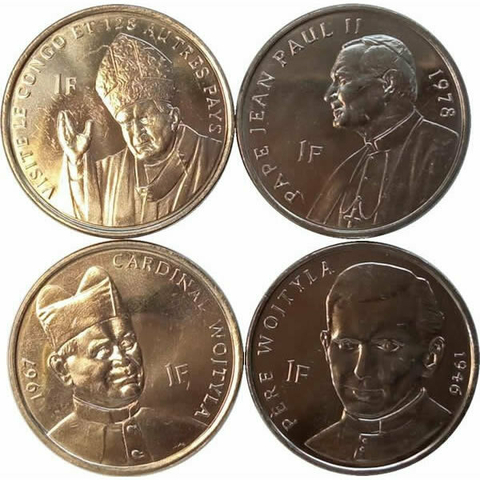 Set com 4 moedas - Congo - RDC - 2004 - Comemorativa - comprar online