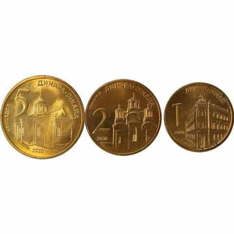 Set com 3 moedas - Sérvia - 2020 - comprar online