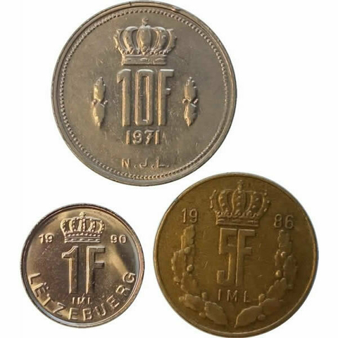 Set com 3 moedas - Luxemburgo - comprar online