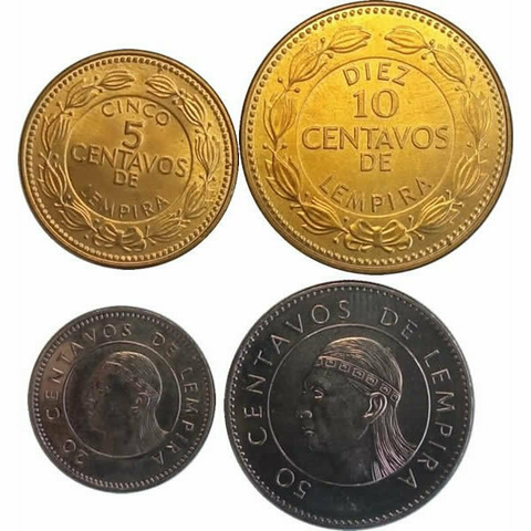 Set com 4 moedas - Honduras - comprar online