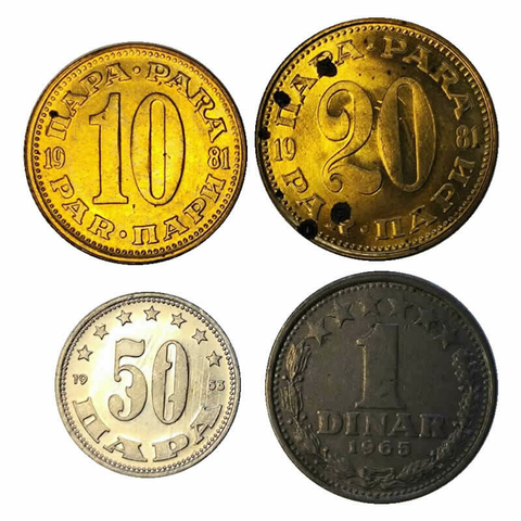 Set com 4 Moedas - Iugoslavia - comprar online