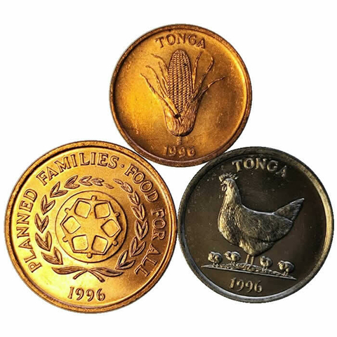 Set com 3 Moedas - Tonga - comprar online