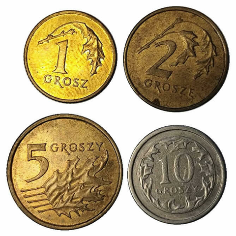 Set com 4 Moedas - Polonia - comprar online
