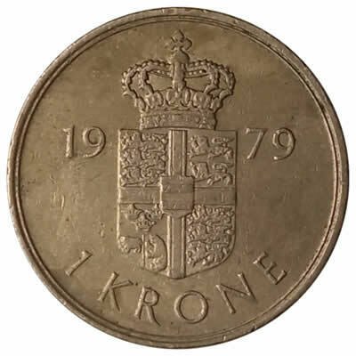 1 coroa - Dinamarca - 1979