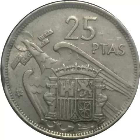 25 pesetas - Espanha - 1957