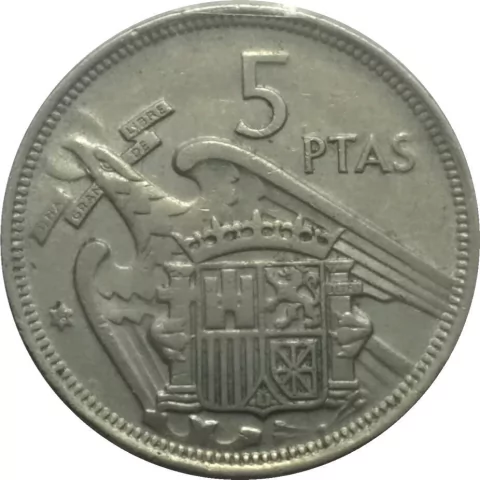 5 pesetas - Espanha - 1957