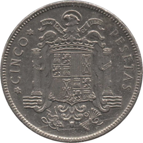 5 pesetas - Espanha - 1949
