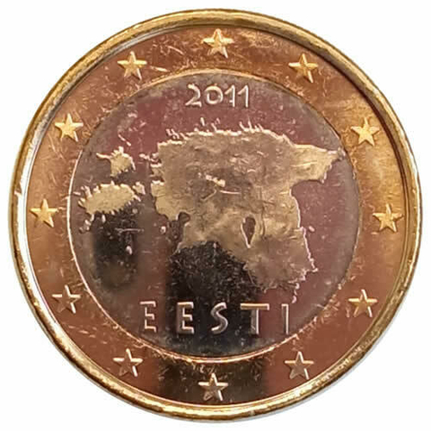 1 euro - estonia - 2011