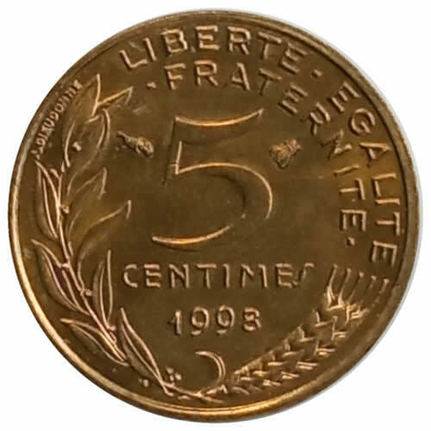 5 cêntimos - frança - 1998 - comprar online