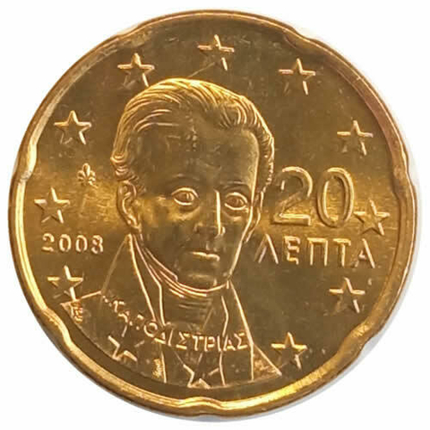 20 centimos de euro - grecia - 2008 - comprar online