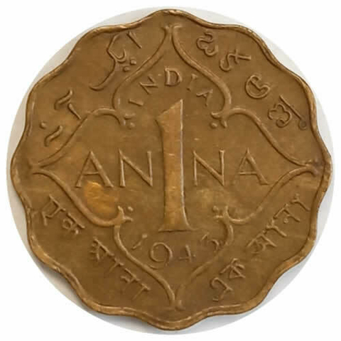 1 anna - Índia - Britânica - 1943 - comprar online