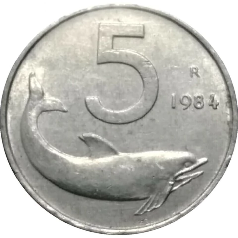 Italia - 5 Liras - 1984 - comprar online