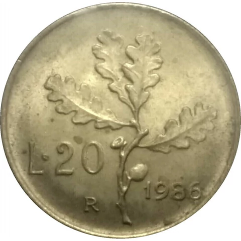 Italia - 20 Liras - 1986 - comprar online