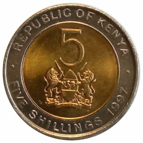 5 Shillings - Quenia - 1997 fc - comprar online
