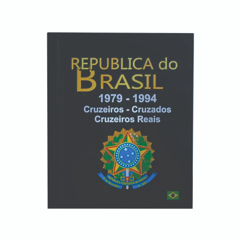 Álbum de Luxo para moedas do Cruzeiro ao Cruzeiro Real - 1979 ate 1994