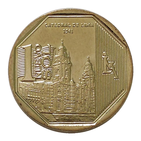 1 novo sol - Peru - 2014 - Catedral de Lima - FC - comprar online