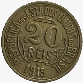 20 reis - Brasil - 1919 REF: 58 - comprar online