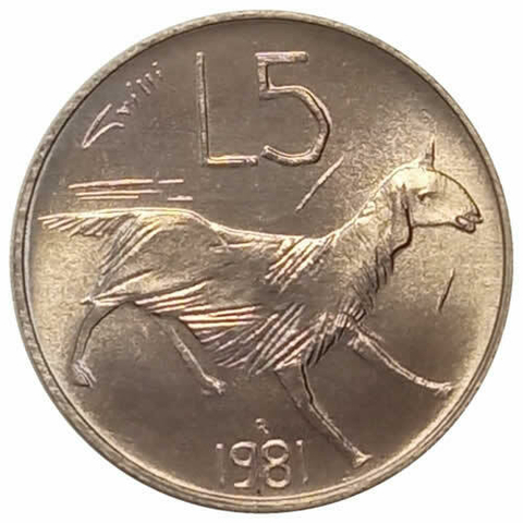 5 liras - San Marino - 1981 - comprar online