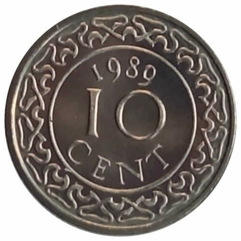 10 cêntimos - Suriname - 1989 - comprar online