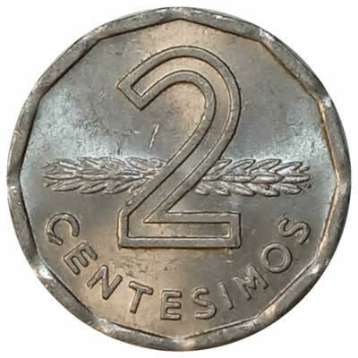 2 centesimos - Uruguai - 1977 - comprar online