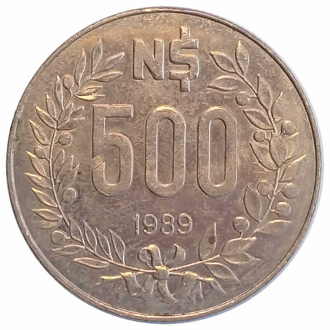 500 pesos novos - Uruguai - 1989