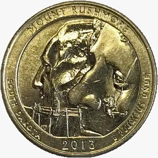 0,25 Dolar - EUA - Parks Mount Rushmore - 2013 D - comprar online