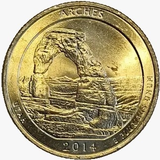 0,25 Dolar - EUA - Parks Arches 2014 P - comprar online