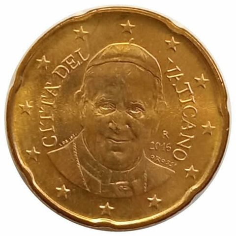 20 centimos de euro - vaticano - 2016 - fc - comprar online