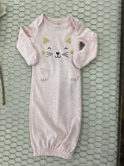 Como nuevo - Bolsita de dormir gatito-CARTERS, TALLE R.N.