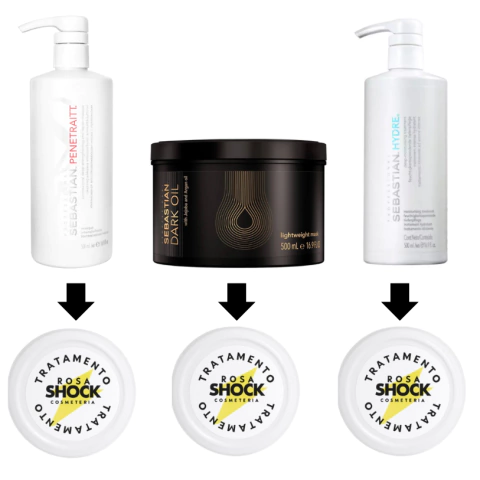 Cronograma Capilar SEBASTIAN 3 Mascaras Penetraitt, Hydre e Dark Oil Refil 50g cada - comprar online