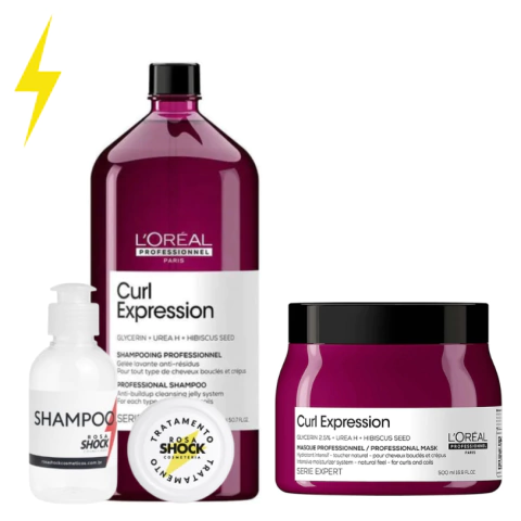 Kit Loreal Curl Expression Shampoo 100ml e Mascara Cur Expression 50g Refil - comprar online