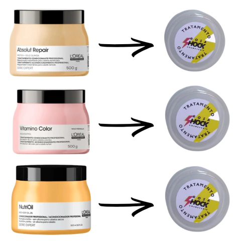 Cronograma Capilar LOREAL 3 Máscaras NutriOil, Absolut Repair e Vitamino Color Resveratrol Refil 50g cada - comprar online