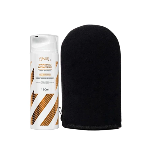 Kit Autobronzeador Skelt Bronzeador Instantaneo 120ml e Luva Aplicadora - comprar online