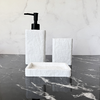 Set de baño x3 piezas resina White Stone