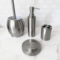 Set de baño x4 piezas Steel Cilindro - comprar online