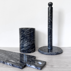 Porta rollo de cocina de mármol negro Marble - Jarana Deco