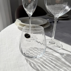 Set x6 vasos bajos cristal rayas 380ml Optic - comprar online